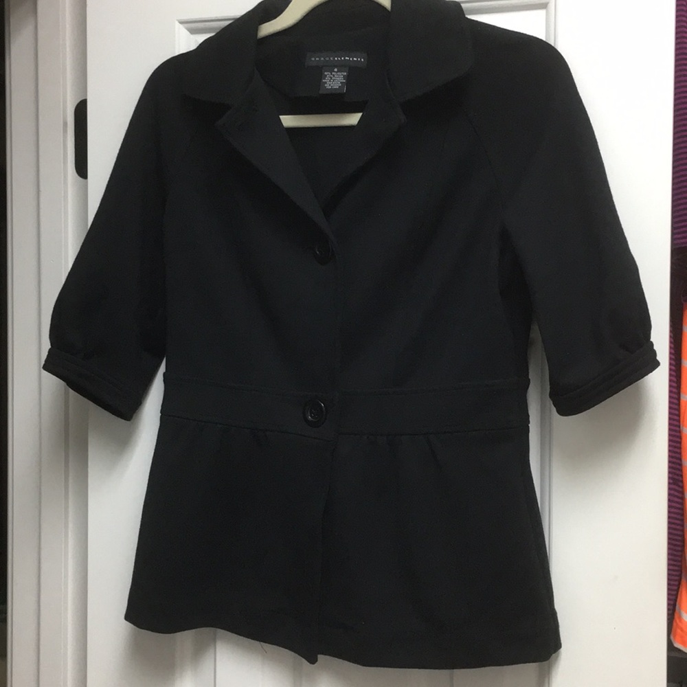 Black 3/4 Sleeve Jacket